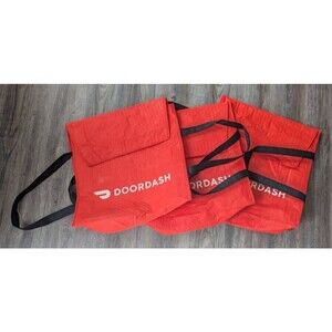 Lot of 3 ~ DOORDASH ~ Large 19x19x5 Insulated Pizza Delivery Bag / Tote